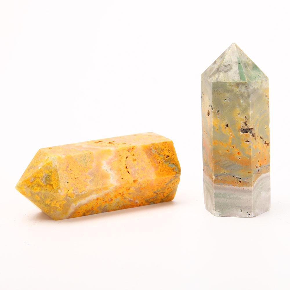 Set of 2 Bumble Bee Jasper Points Wholesale Crystals