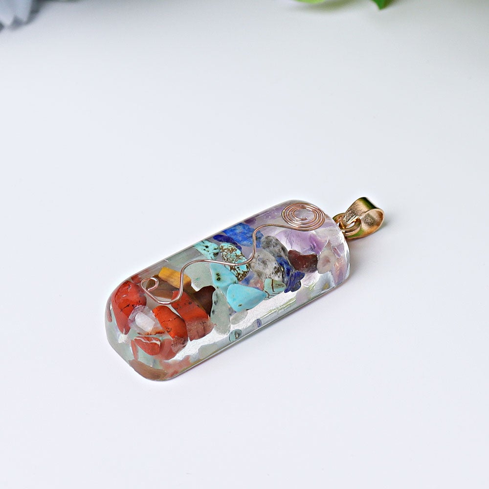 1.8" Chakra Resin Crystal Pendant Wholesale Crystals