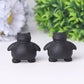 1.8" Black Obsidian Snorlax Crystal Carvings Wholesale Crystals