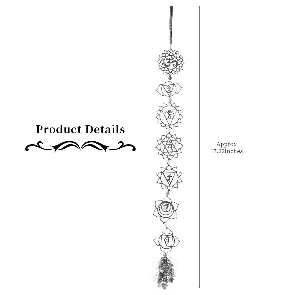 Chakra Metal Car Hanging Ornament With Crystal Tassel Wholesale Crystals
