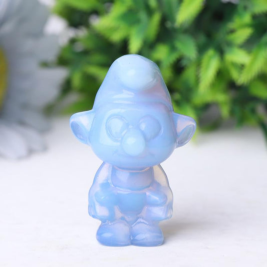 2" Blue Opalite Smurfs Crystal Carvings Wholesale Crystals
