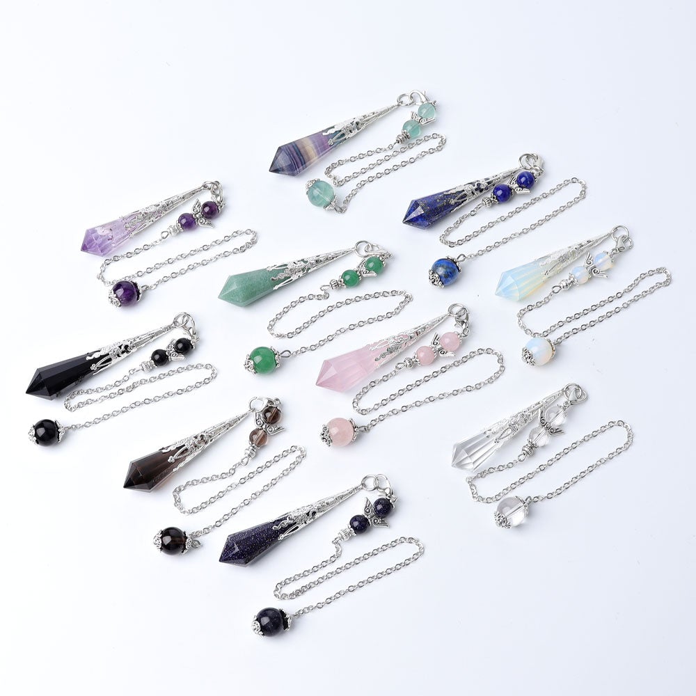 11.8" Long Chain Crystal Pendulum Wholesale Crystals