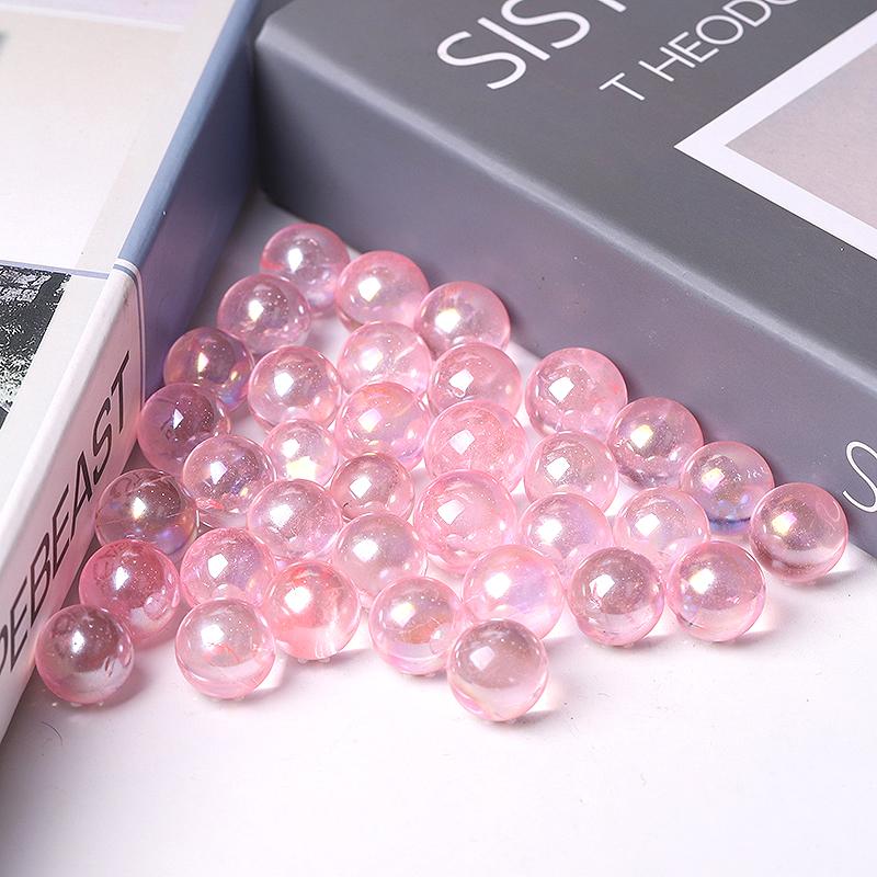 0.5-0.7'' High Quality Pink Aura Crystal Spheres Crystal Balls for Healing Wholesale Crystals