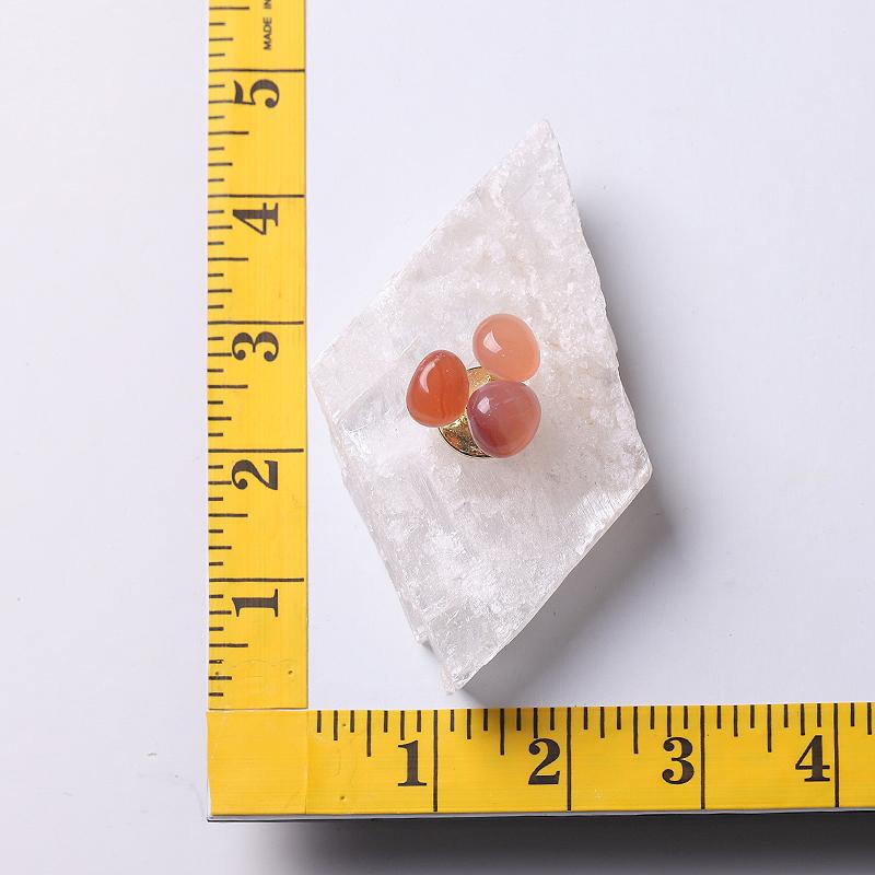 4" Selenite Base with Carnelian Decoration Free Form Wholesale Crystals