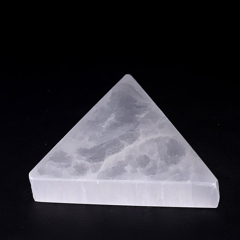 2" Triangle Selenite Slab Crystal Charging Plate Wholesale Crystals