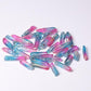 Drilled Double Colored Aura Quartz Crystal Points Raw Rough Clear Rock Quartz Sticks Wholesale Crystals
