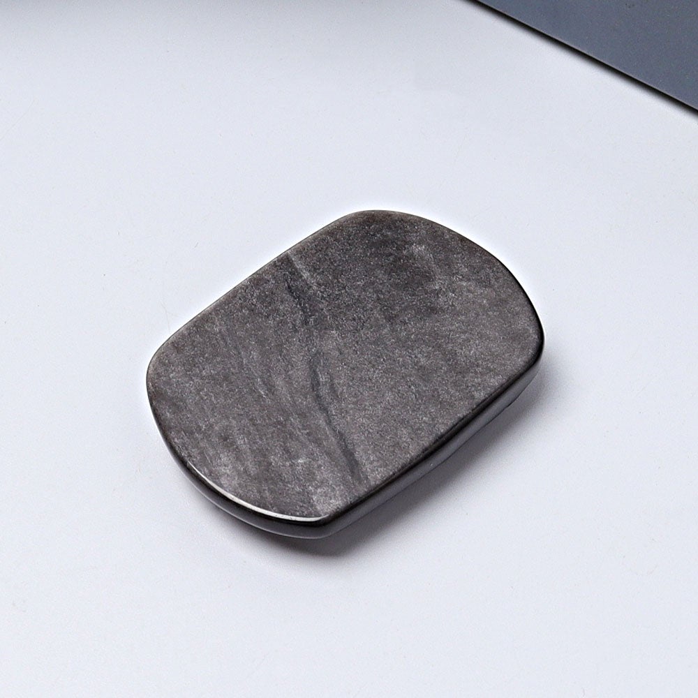 2" Silver Obsidian Wolf Crystal Carving Wholesale Crystals