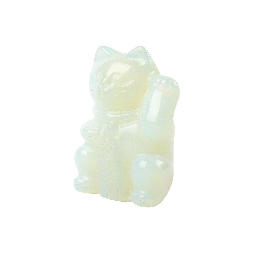 2" Opalite Crystal Carving Lucky Cat Wholesale Crystals