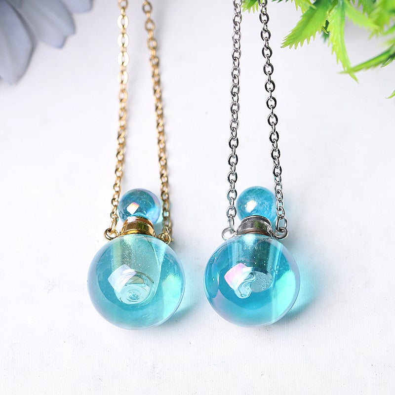 0.5ml Aura Angel Crystal Perfume Bottle Necklace DIY Wholesale Crystals