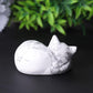 2.1" Howlite Sleepy Cat Crystal Carvings Wholesale Crystals