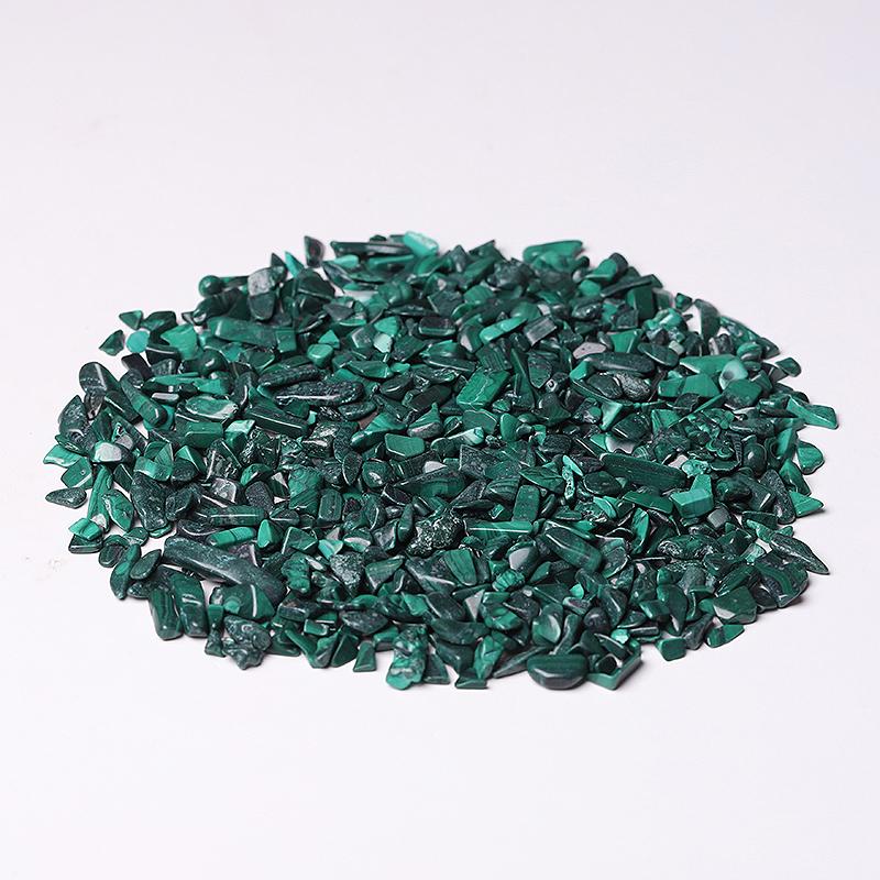 0.1kg 5-7mm Natural Malachite Chips Crystal Chips for Decoration Wholesale Crystals