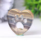 1.5" Heart with Cat Paw Shape Crystal Carvings Wholesale Crystals