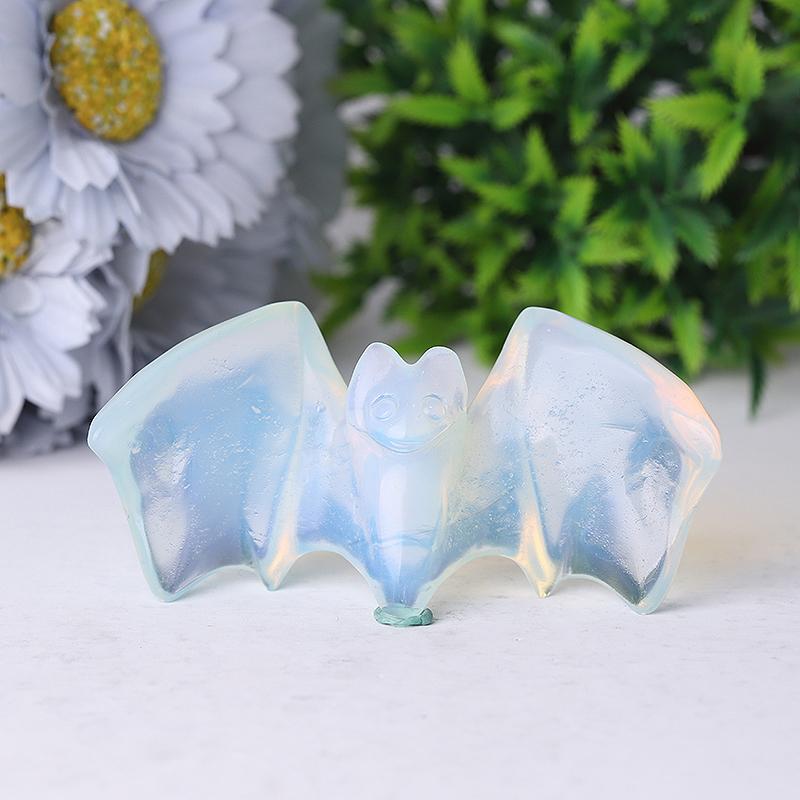 4" Bat Carving Crystal Carving for Halloween Decoration Wholesale Crystals