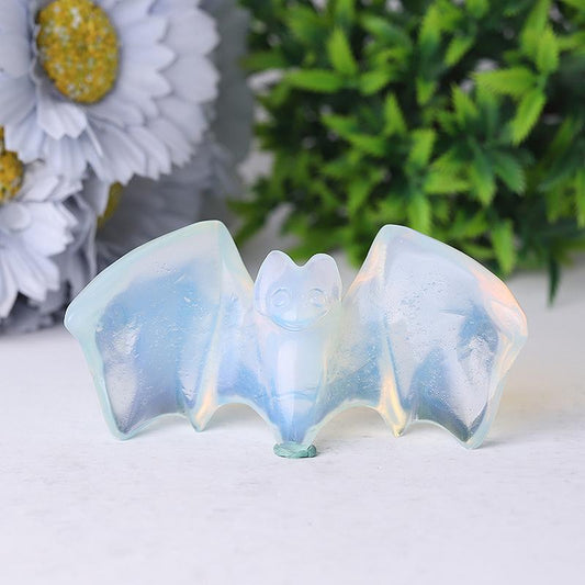 4" Bat Carving Crystal Carving for Halloween Decoration Wholesale Crystals