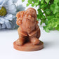 3" Peach Aventurine Santa Claus Crystal Carvings for Christmas Wholesale Crystals