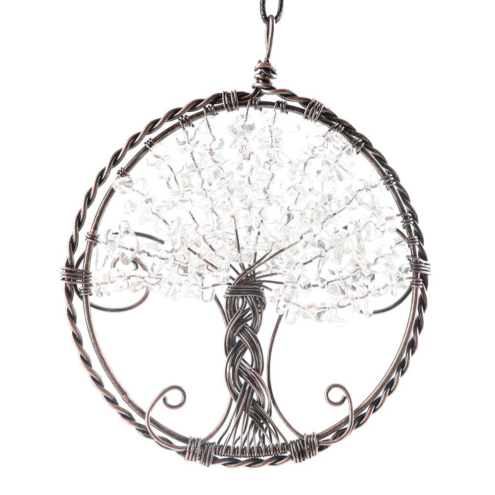Healing Crystal Jewelry Tree of Life Wire Wrapped Pendant Wholesale Crystals