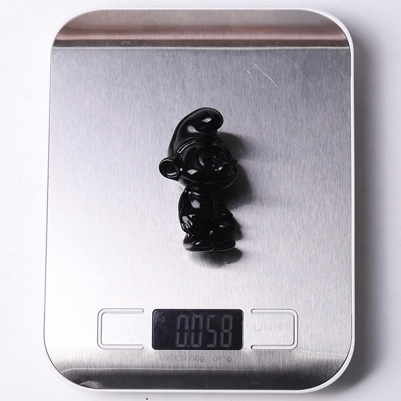2.5" Black Obsidian Smurfs Crystal Carvings Wholesale Crystals