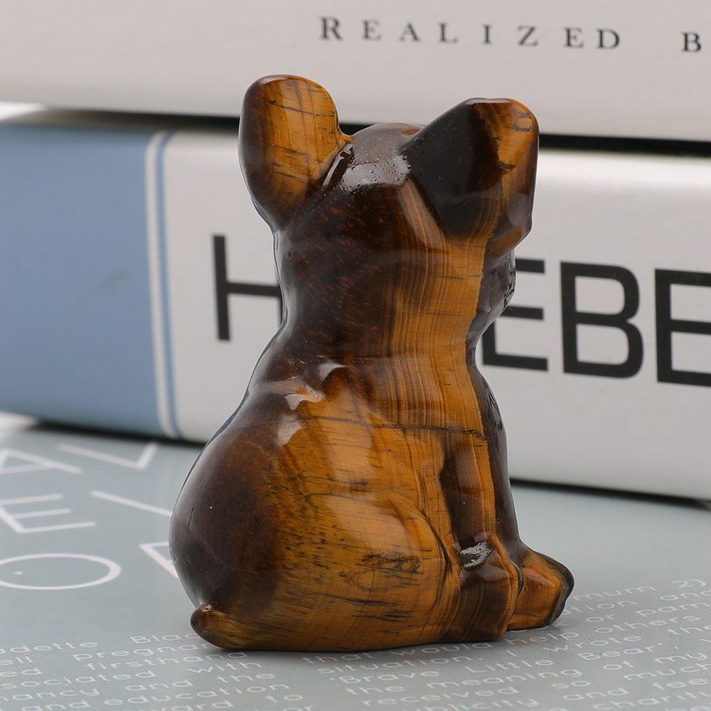 Tiger Eye Bull Dog Carvings Wholesale Crystals