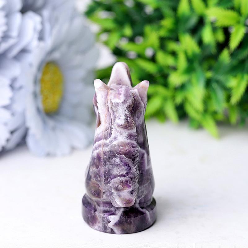 2.3" Dream Amethyst Unicorn Crystal Carvings Wholesale Crystals