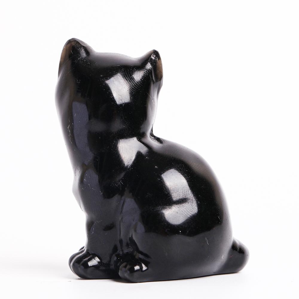 Black Obsidian Crystal Carving Cat Wholesale Crystals