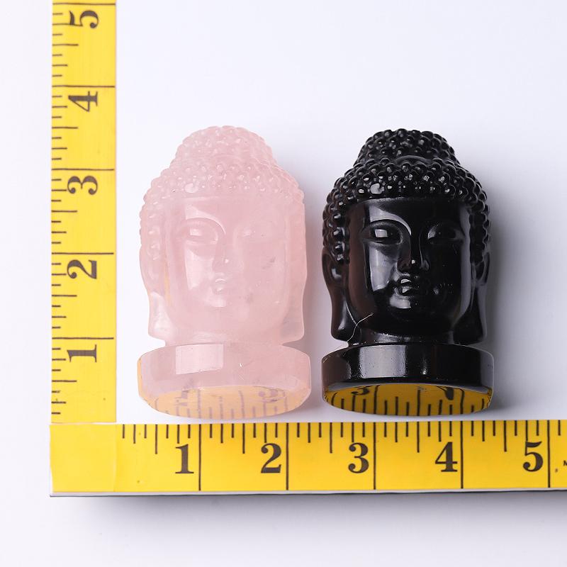 3" Buddha Head Crystal Carvings Wholesale Crystals