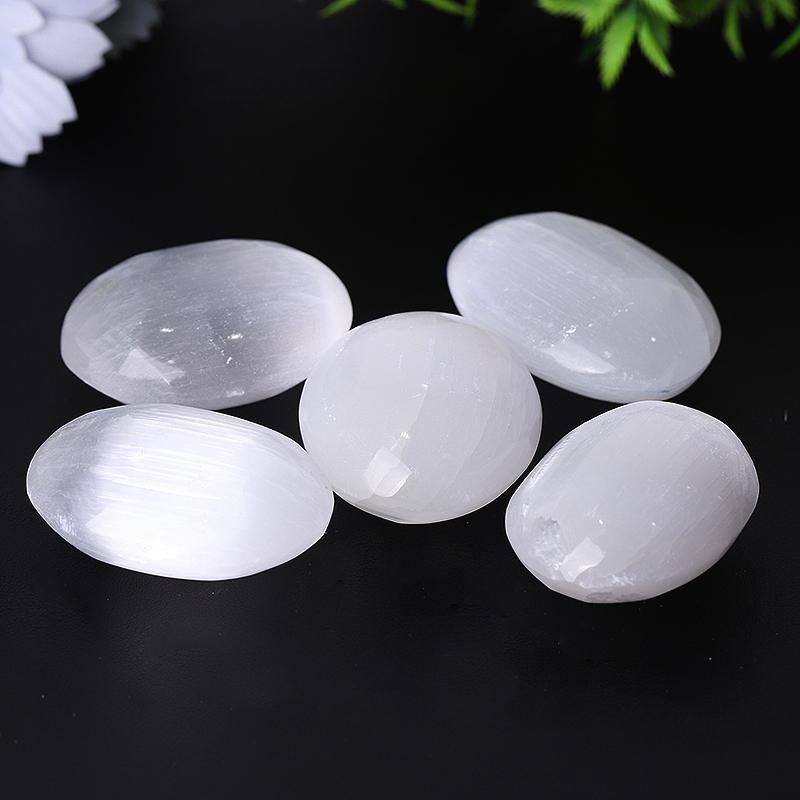 2" Selenite Palm Stone Wholesale Crystals