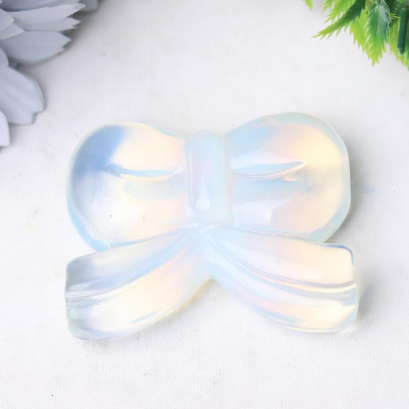 2.3" Bow-knot Crystal Carvings for Christmas Wholesale Crystals