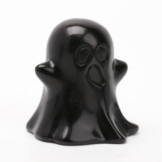 Black Obsidian Ghost Sculpture Carvings Wholesale Crystals