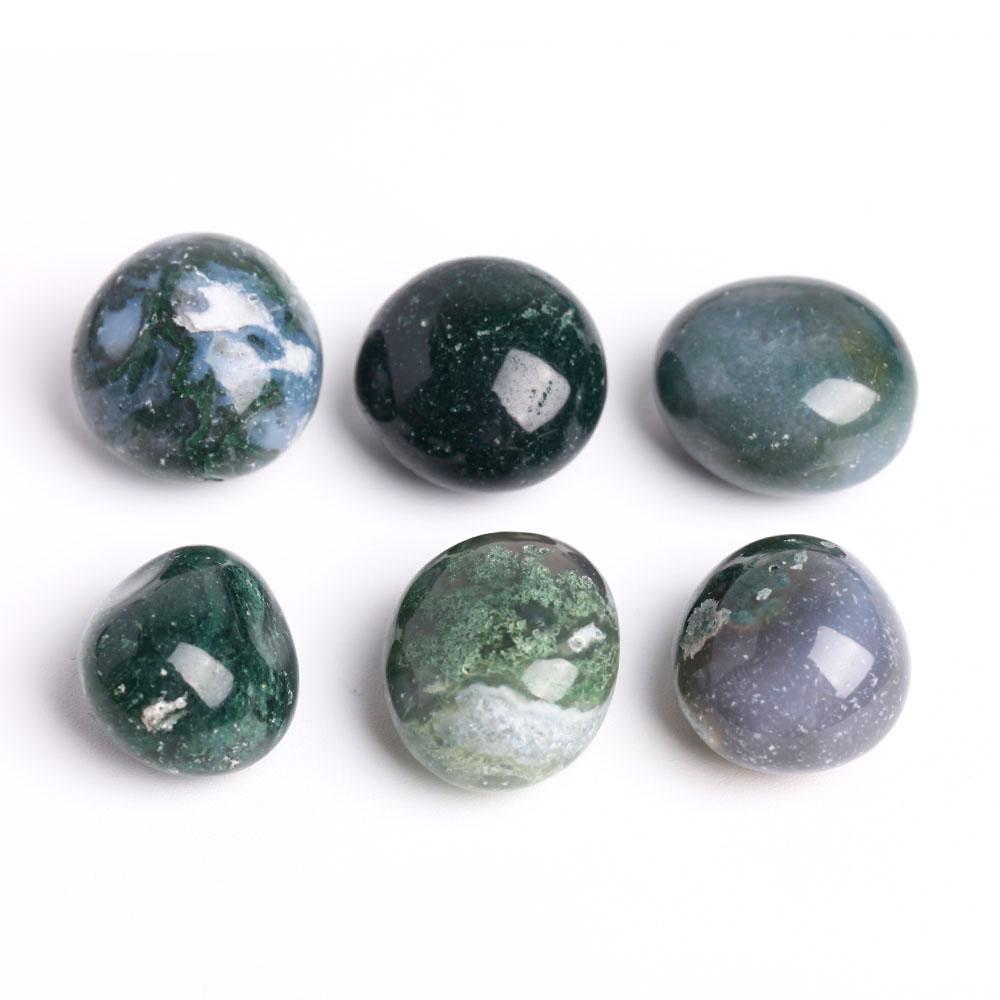 0.1kg Moss Agate Crystal Tumbles Wholesale Crystals
