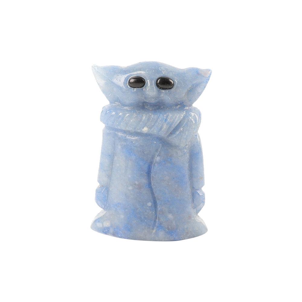 Blue Aventurine Crystal Carving Yoda 2" Wholesale Crystals