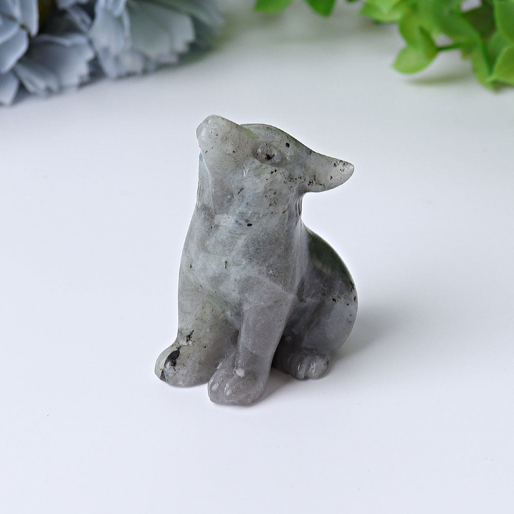 1.8" Wolf Crystal Carvings Wholesale Crystals