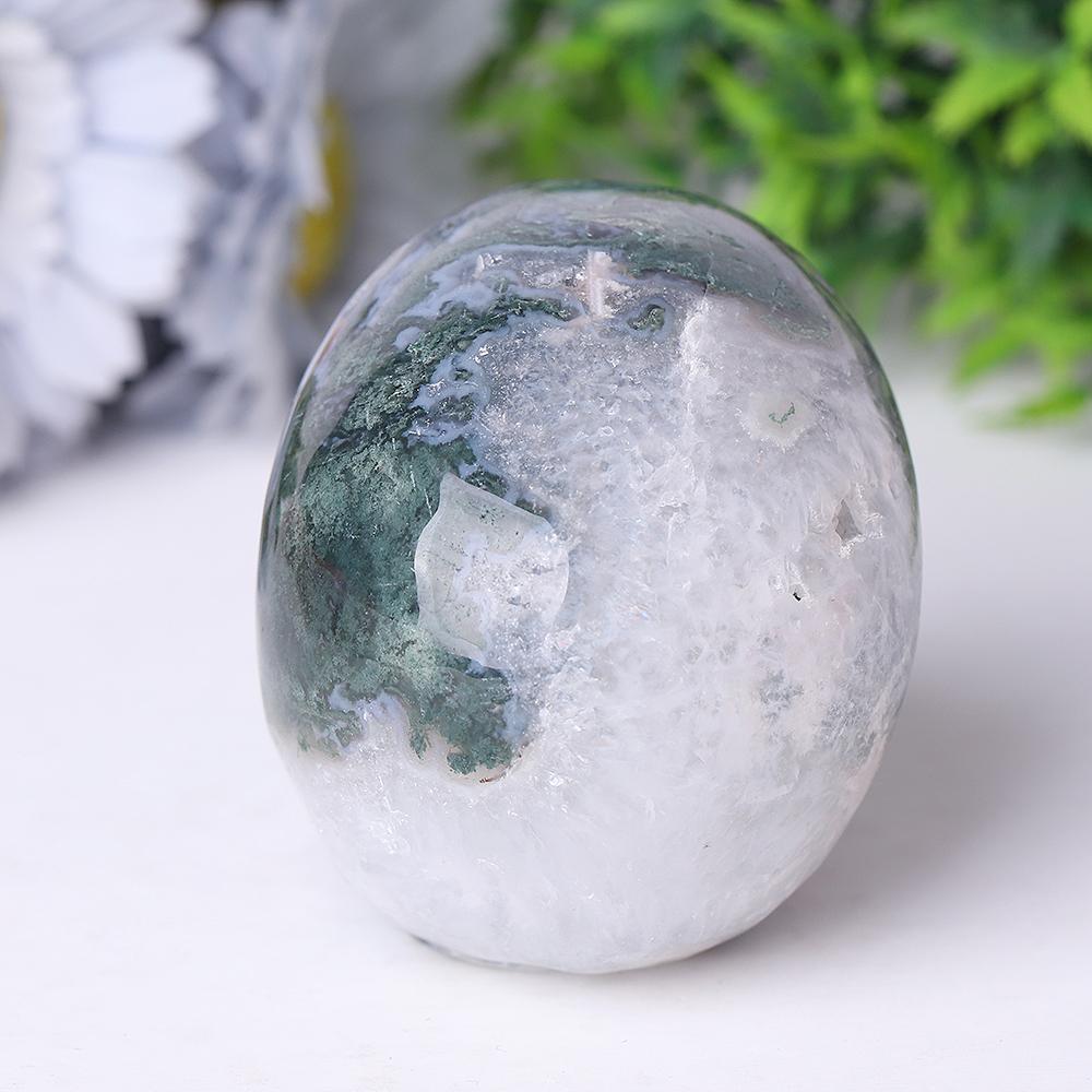 Moss Agate Crystal Skull Carvings Wholesale Crystals