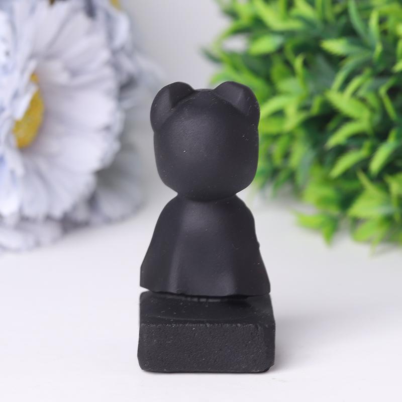 Black Obsidian Bat Man Crystal Carvings Wholesale Crystals