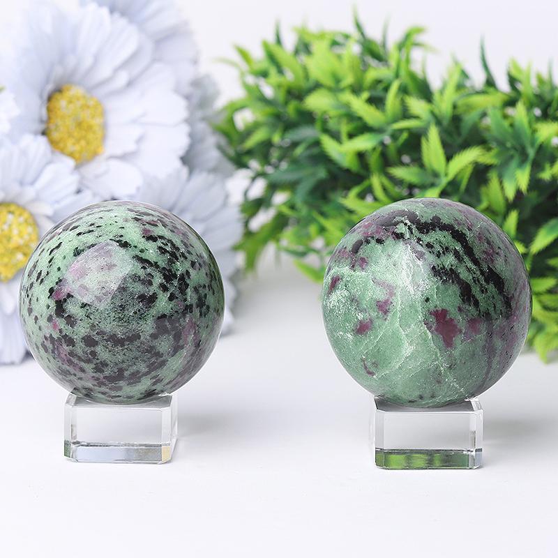 55mm Ruby in Zoisite Crystal Sphere Wholesale Crystals