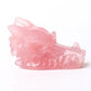 Rose Quartz Dragon Head Carving for Decoration Wholesale Crystals