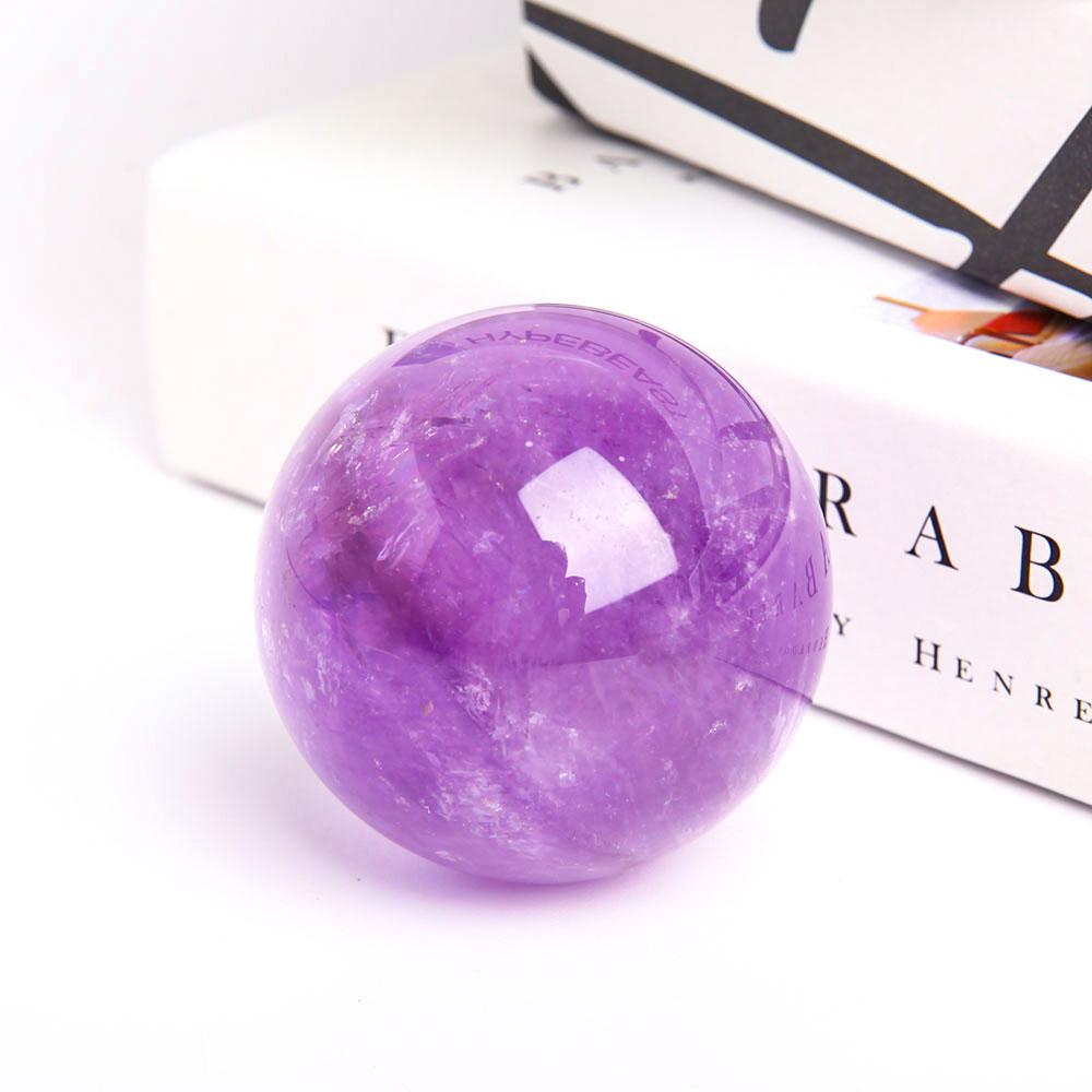 2.25” Natural Amethyst Crystal Sphere Wholesale Crystals