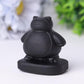 2" Black Obsidian Snorlax Crystal Carvings Wholesale Crystals