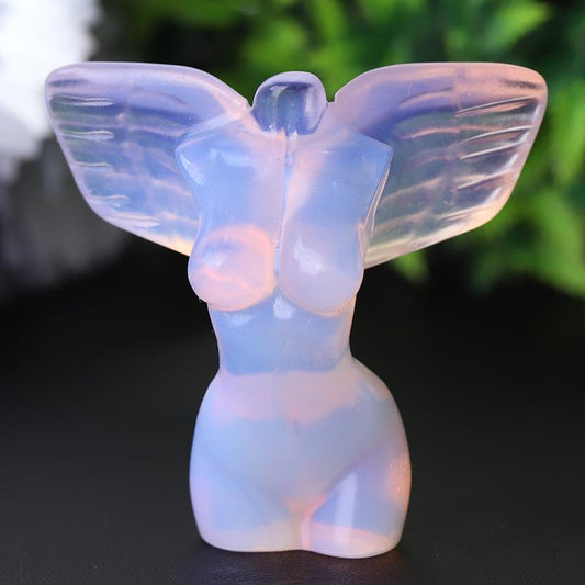 2" Crystal Model with Wings Crystal Carvings Wholesale Crystals