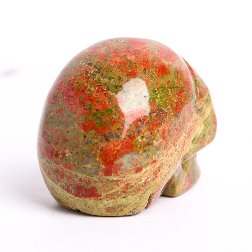 2" Unakite Crystal Skull Carvings Wholesale Crystals