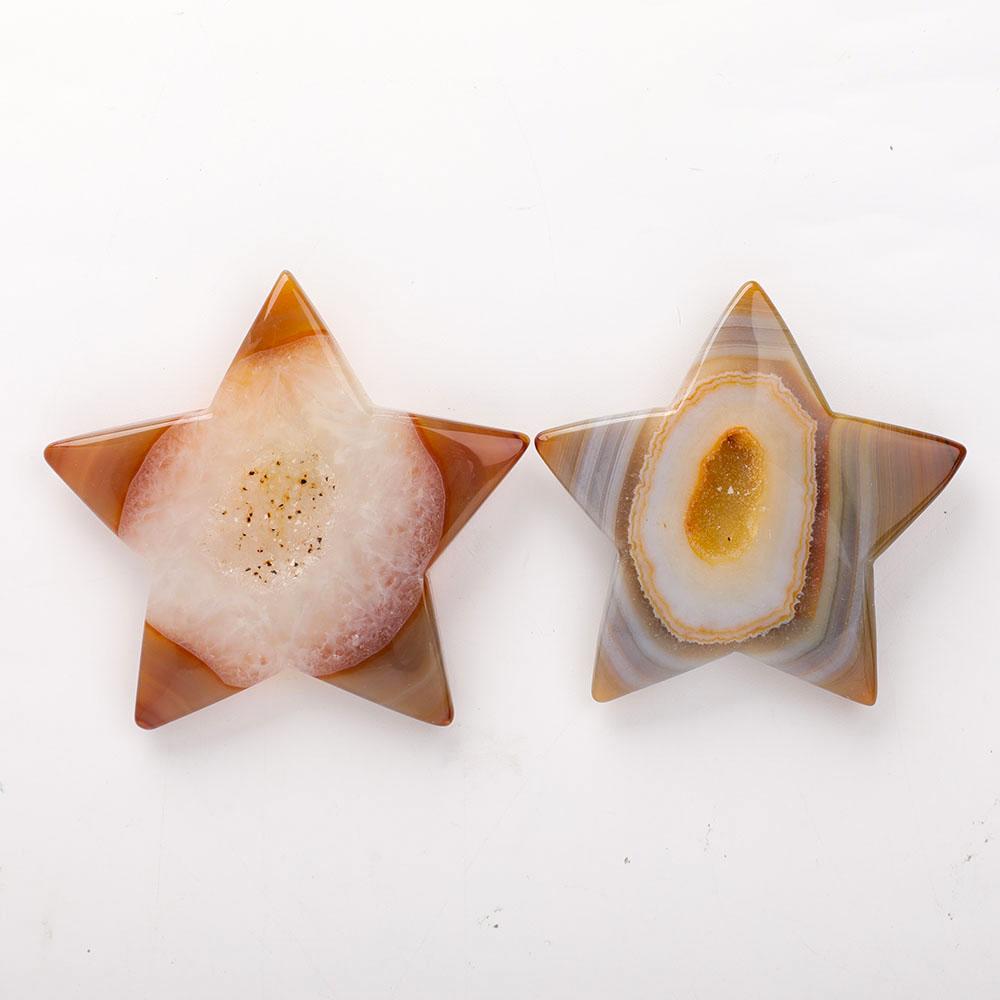 Druzy Agate Star Carvings Wholesale Crystals