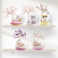 Wealth and Luck Crystal Money Tree with Cute Resin Little Cat  for Home Decor Wholesale Crystals