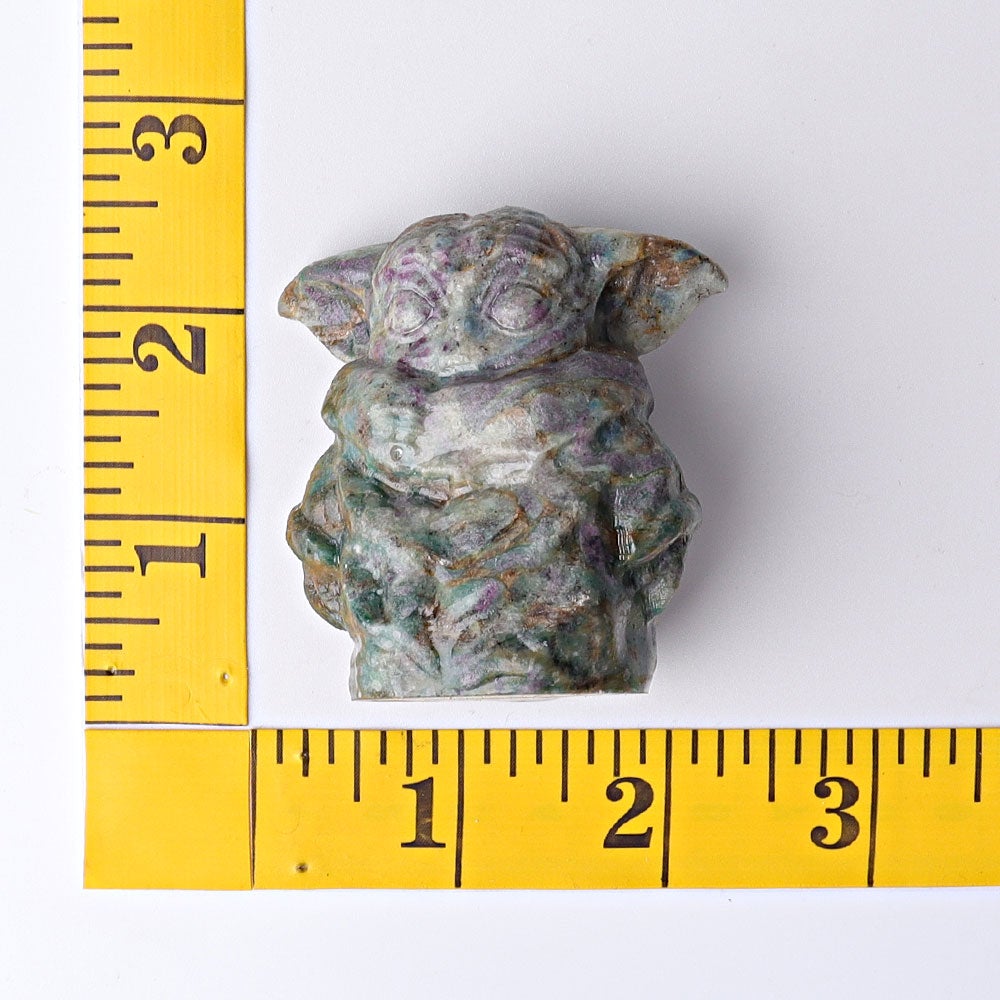2.25" Ruby in Kyanite Master Yoda Crystal Carvings Wholesale Crystals