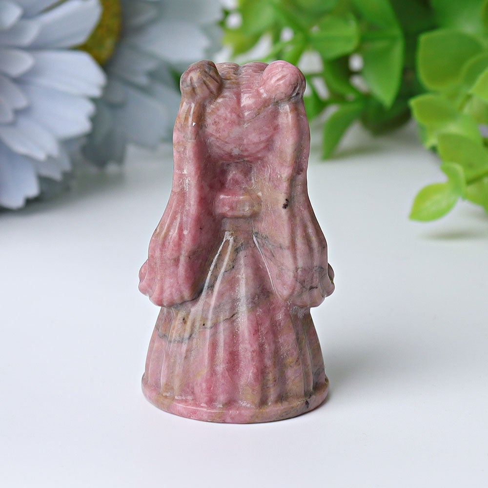 2.3" Rhodonite Princess Serenity Crystal Carvings Wholesale Crystals