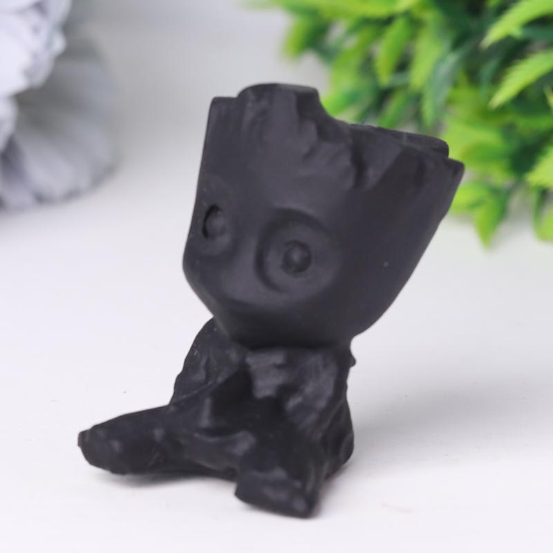 Black Obsidian Groot Crystal Carvings Wholesale Crystals