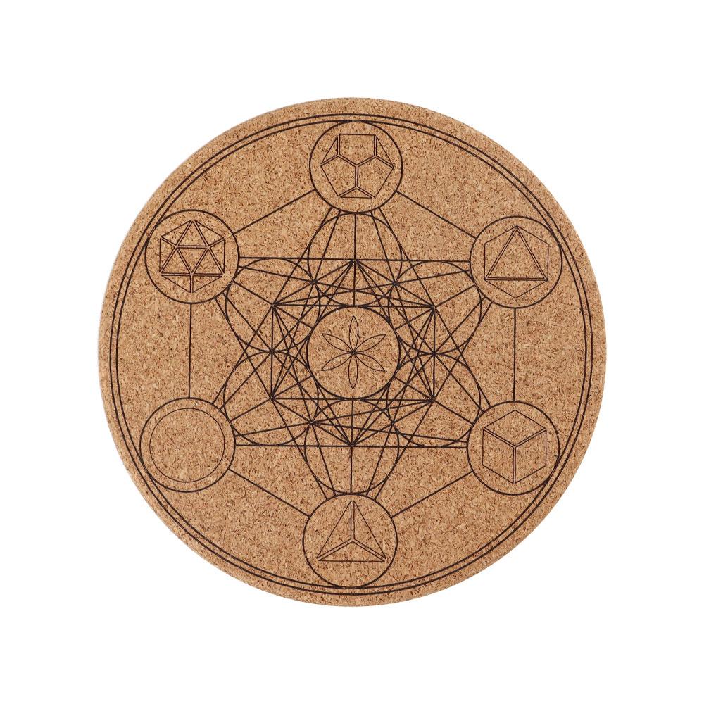 Cork Carved Pattern Coaster Wholesale Crystals
