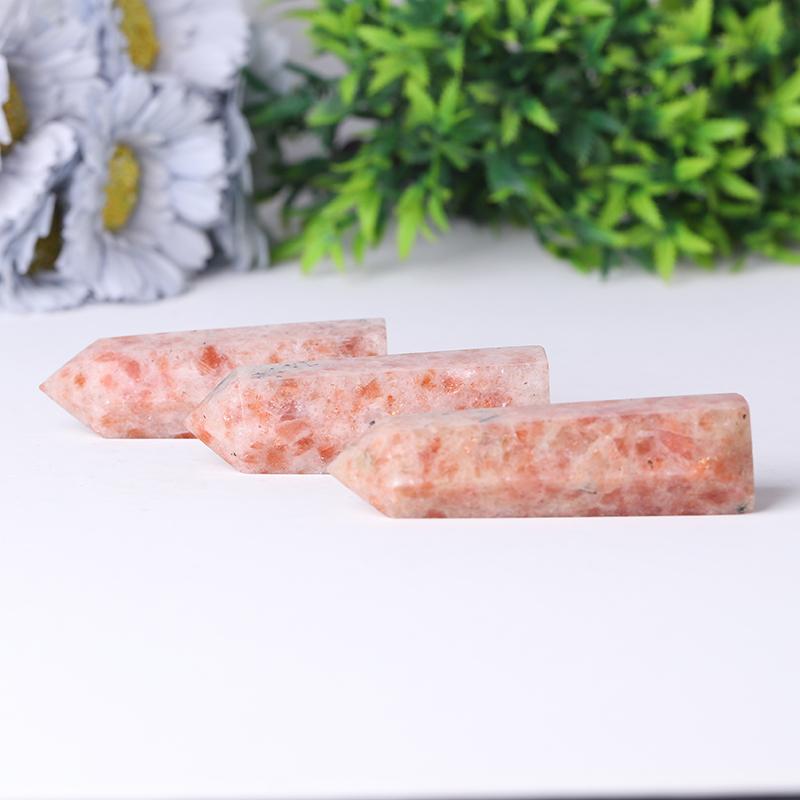 Wholesale High Quality Healing Crystal Stone Gold Sunstone Point for Decoration Wholesale Crystals