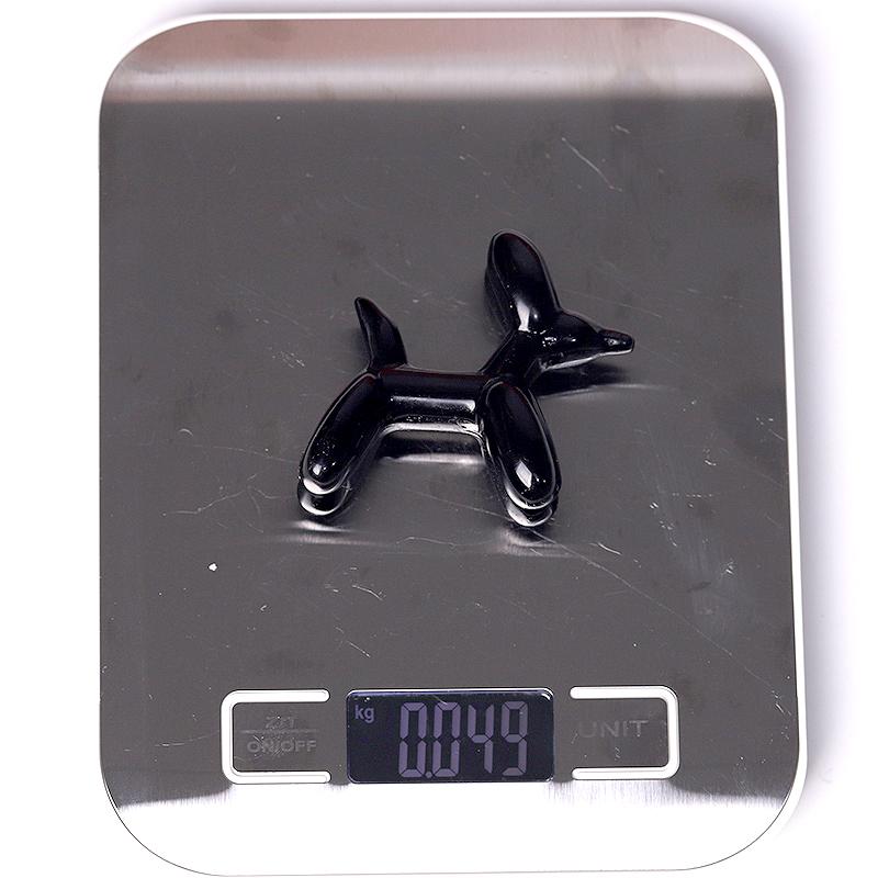 2.5" Black Obsidian Balloon Dog Crystal Carvings Wholesale Crystals