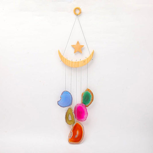 Agate Colorful Wind Chimes Hanging Ornament Wholesale Crystals