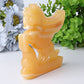 4.8" Yellow Calcite Unicorn Crystal Carvings Free Form Wholesale Crystals