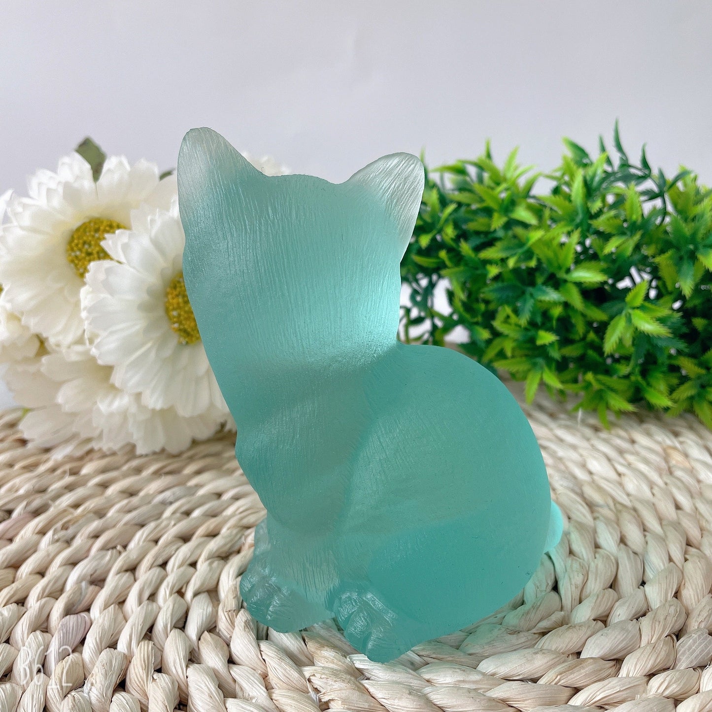 4.7" Glass Cat Crystal Carvings Wholesale Crystals